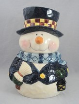 Ceramic Snowman Cookie Jar 4 pc Stacking Canister Candy Nuts Christmas W... - $821.46 MXN