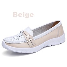 Ladies Women Female Mother Leather Shoes Flats Moccasin Loafers Slip On Hollow E - £31.96 GBP