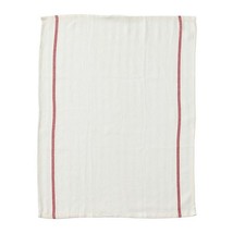 4 Pcs. @ 20&quot; x 26&quot; = Herringbone Kitchen Towels White with Red Stripe Brand-New - £12.29 GBP