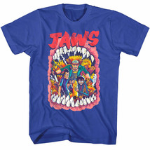Jaws Mouthful of Orca Men&#39;s T Shirt Shark Teeth Bite Cartoon Comic Movie Crew - £21.60 GBP+
