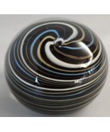 Art Glass Swirled Glass Hand Blown Paperweight Signed Dated May &quot;83&quot; - £55.03 GBP
