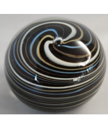 Art Glass Swirled Glass Hand Blown Paperweight Signed Dated May &quot;83&quot; - $96.18 CAD