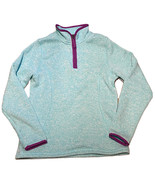 Lands End Girls Pullover Sweater Fleece Size Large Green Heather Purple ... - $16.82