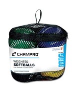 Champro Training Softballs, Set of 4 (Green/Yellow/Black/Blue, 12-Inch) - $75.99