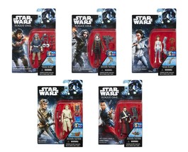 Star Wars Action Figure 5-Piece Bundle Hasbro Chirrut, Rey, Jyn, Leia, Cassian - £28.76 GBP