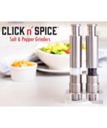 Click N Spice Salt and Pepper Grinder Set, Spice Grinders, Spice Mill 2 Pack - $19.68