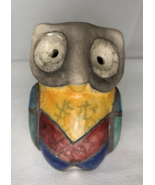 Beautiful hand made South Africa Raku Pottery Owl - $17.82