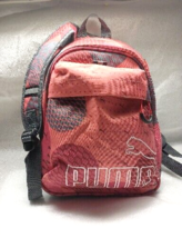 Puma Backpack All Over Print Youth Coral 14&quot;Lx 12&quot; W Zipper pullers - $23.27