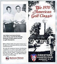 American Golf Classic 1970 Final Round Program Firestone Akron PGA  - £23.30 GBP