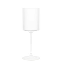 9oz Disposable Plastic Two Tone Wine Glasses White/Clear Design 25pcs - £68.86 GBP