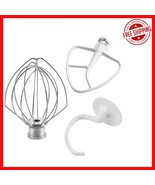 Effortless Mixing with 3-Piece Kitchen Mixer Set for 4.5 QT Tilt-Head Mo... - $627.36 MXN