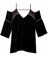La Blanca Women&#39;s Plus Size Long Sleeve Cold Shoulder Tunic Cover Up Dre... - $38.28 CAD