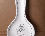 Grace Bake Shop Ceramic Top Hat Stick Fingers Snowman Theme Spoon Rest 9... - $17.82
