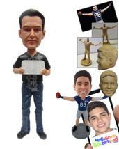 Personalized Bobblehead Graceful Guy In Jacket - Leisure &amp; Casual Casual Males P - £71.97 GBP