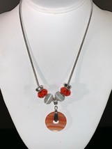 Red Agate Pendant &amp; Bead Set W/Choice of 16&quot; 18&quot; or 24&quot; Dione Necklace (NA158) - £14.32 GBP+