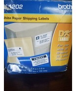 Brother DK-1202 White Die-Cut Labels, DK1202, 2.4&quot; x 3.9&quot; SHIPPING LABEL... - £17.08 GBP