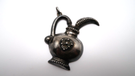Vintage TAXCO Sterling Silver Water Pitcher Necklace Pendant 6.3cm Signed MCE - £62.04 GBP