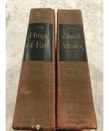 WINSTON CHURCHILL GRAND ALLIANCE &amp; HINGE OF FATE 2 BOOK LOT WWII - $16.46 CAD