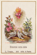 Immaculate Heart of Mary &quot;Honor Our Mother&quot; Victorian Print - £9.52 GBP+