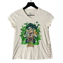 Disney Animal Kingdom T-Shirt Lace-Up Golden Tree Emblem Gray Size L Exclusive - £15.59 GBP