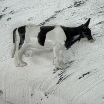 RARE Vintage Plastic White And Black Cow Refillable Butane Table Lighter - $14.85