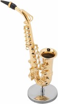 Saxophone Miniature,Miniature Tenor Saxophone With Stand And Case,Brass ... - $35.99