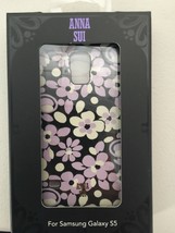 Anna Sui Samsung Galaxy S5 Case Black / Purple / White Floral, CO8905U - £5.38 GBP