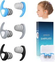Swimming Ear Plugs for Kids 3 Pairs Waterproof Reusable Silicone Swim Ea... - £25.62 GBP