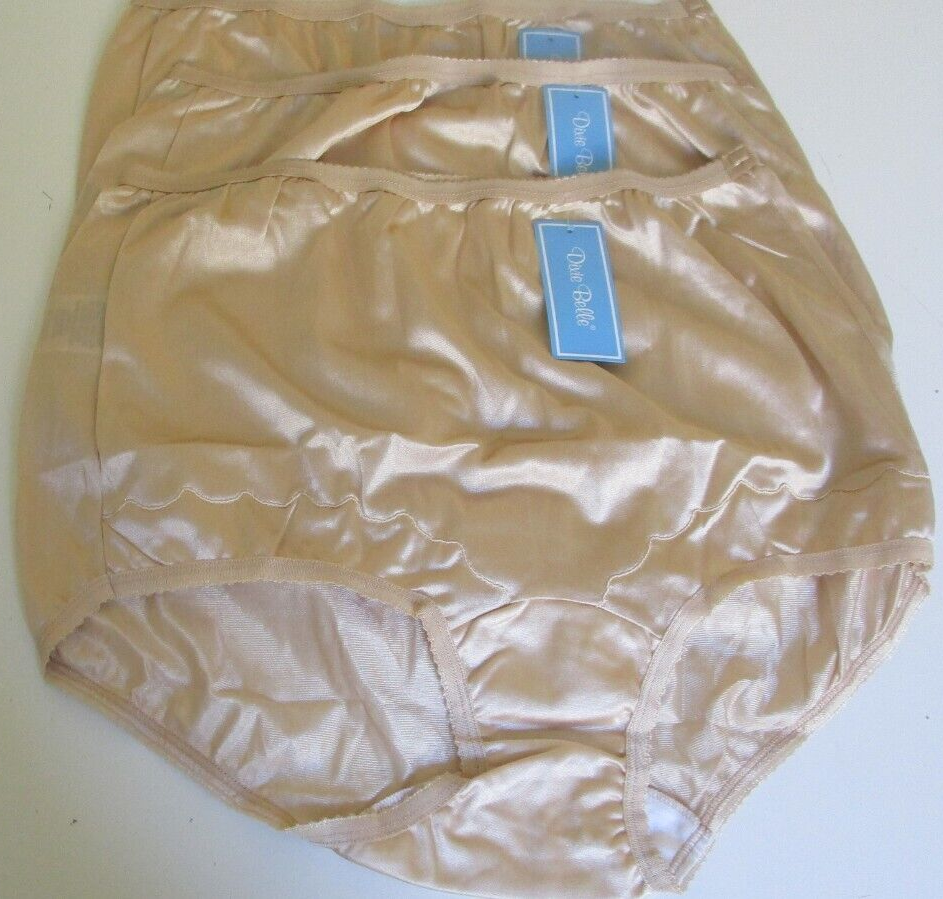 3 Dixie Belle by Velrose Full cut Briefs Style 719 Nude Size 11