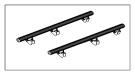 2009-2013 Jeep Wrangler Jk Mopar Side Tube Step Kit P/N 82210562AE Genuine Oem - £174.31 GBP