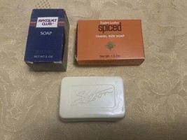 Vintage Stetson Spiced English Leather Racquet Club  Travel Size Soaps 3pc Lot - £11.62 GBP