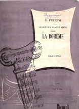 Musetta&#39;s Waltz Song From La Boheme Piano Solo - $12.99