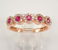 2Ct Simulated Ruby Diamond Eternity Wedding Ring 14K White Gold Plated Silver - £66.92 GBP