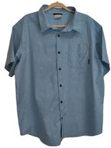 Columbia Men&#39;s Vented Fishing Shirt Short Sleeve Blue Size XL - $15.79