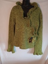 Sydney Easton Women&#39;s Size XLarge Green Knitted Sweater - $18.70