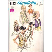 Vintage Sewing PATTERN Simplicity 8143, Misses 1969 Set of Vests, Size 14 - $18.39