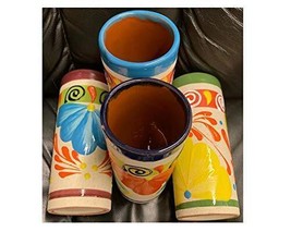 New 4 Large 7&quot; Mexican Water, Tea, Coffee Jar Mugs Jarritos Vasos Mexicanos - £39.30 GBP