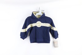 NOS Vintage Y2K Nike Toddler Size 4T Spell Out Basketball Hoodie Sweatshirt Blue - $39.55
