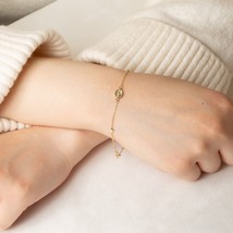 14K Yellow Gold Religious Cross Mother Mary Medallion Bracelet 7&quot; - $3,616.74 MXN