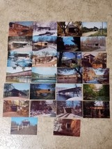 Vintage Lot Of 26 Postcards Covered Bridges Ashtabula County Ohio - £21.64 GBP