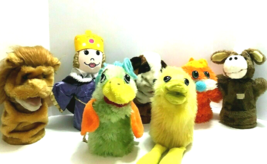 Vintage Hand Puppets Lot of 7 Plush Dakin Russ Lion Birds Dog Donkey King 80s - £74.35 GBP