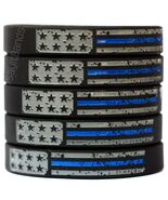 XL Worn Distressed USA Flag Thin Blue line Wristband Set - Extra Large Size - $9.78+