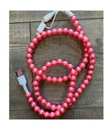 2 in 1 Beaded USB Charger Pink Pearl - $19.80