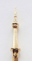 Collector Souvenir Spoon Canada Ontario Toronto 3D CN Tower Goldtone - £7.97 GBP