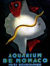 Monaco Aquarium Poster.Home Wall.Home Decor.Art Deco Marine.Sea.3 - $17.82+