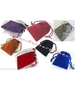 Jewelry Pouches Velour-Velvet type Pouches 3 of each X 7 Colors ~ 3&quot; x 4... - $20.54