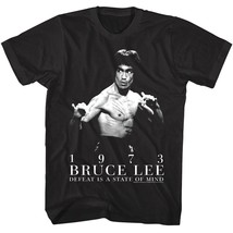 Bruce Lee Defeat is a State of Mind 1973 Men&#39;s T Shirt Chinese Fight Stance - £20.20 GBP+