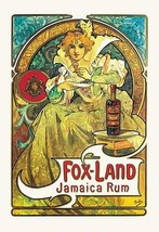 Fox-Land Jamaica Rum by Alphonse Mucha - Art Print - £17.37 GBP+