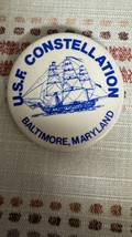 USF USS Constellation Baltimore Maryland USA Sail Navy Ship Vintage Lape... - $2.96