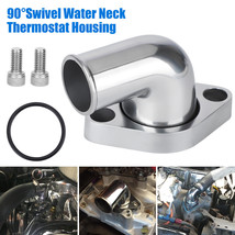 90Swivel Thermostat Housing Polished Water Neck For Sbc Bbc Chevy 327 350 454 - £29.31 GBP